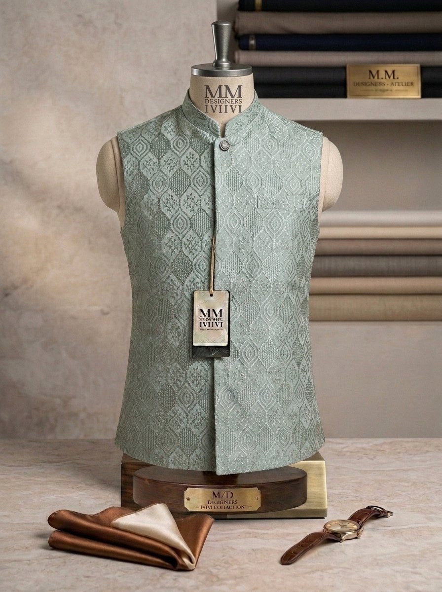 Antique Pista Embroidered Waistcoat